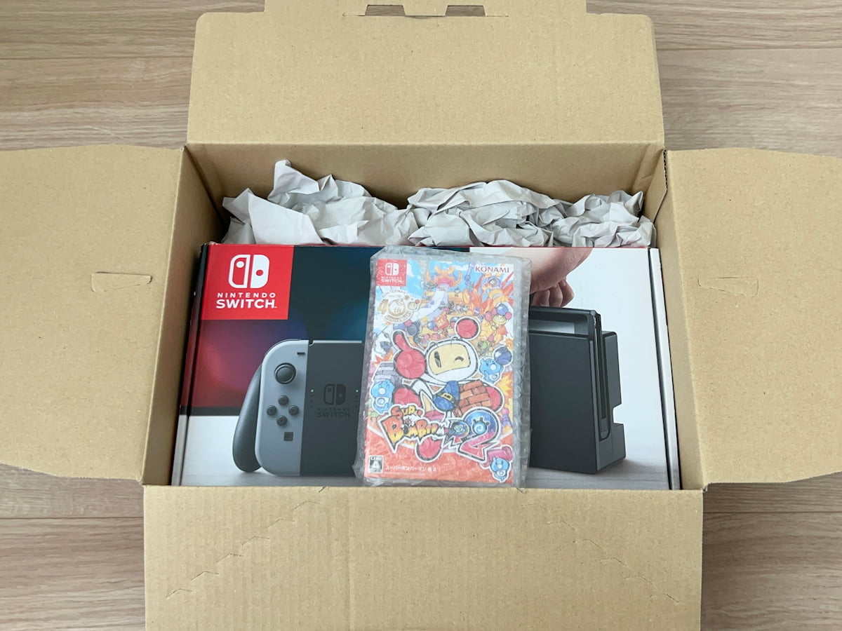 初期モデル】Switch 本体と付属品の箱のしまい方