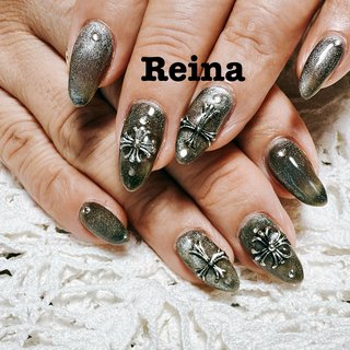 2026年】新着順｜ネイビー/クロムハーツのネイルデザイン｜ネイルブック