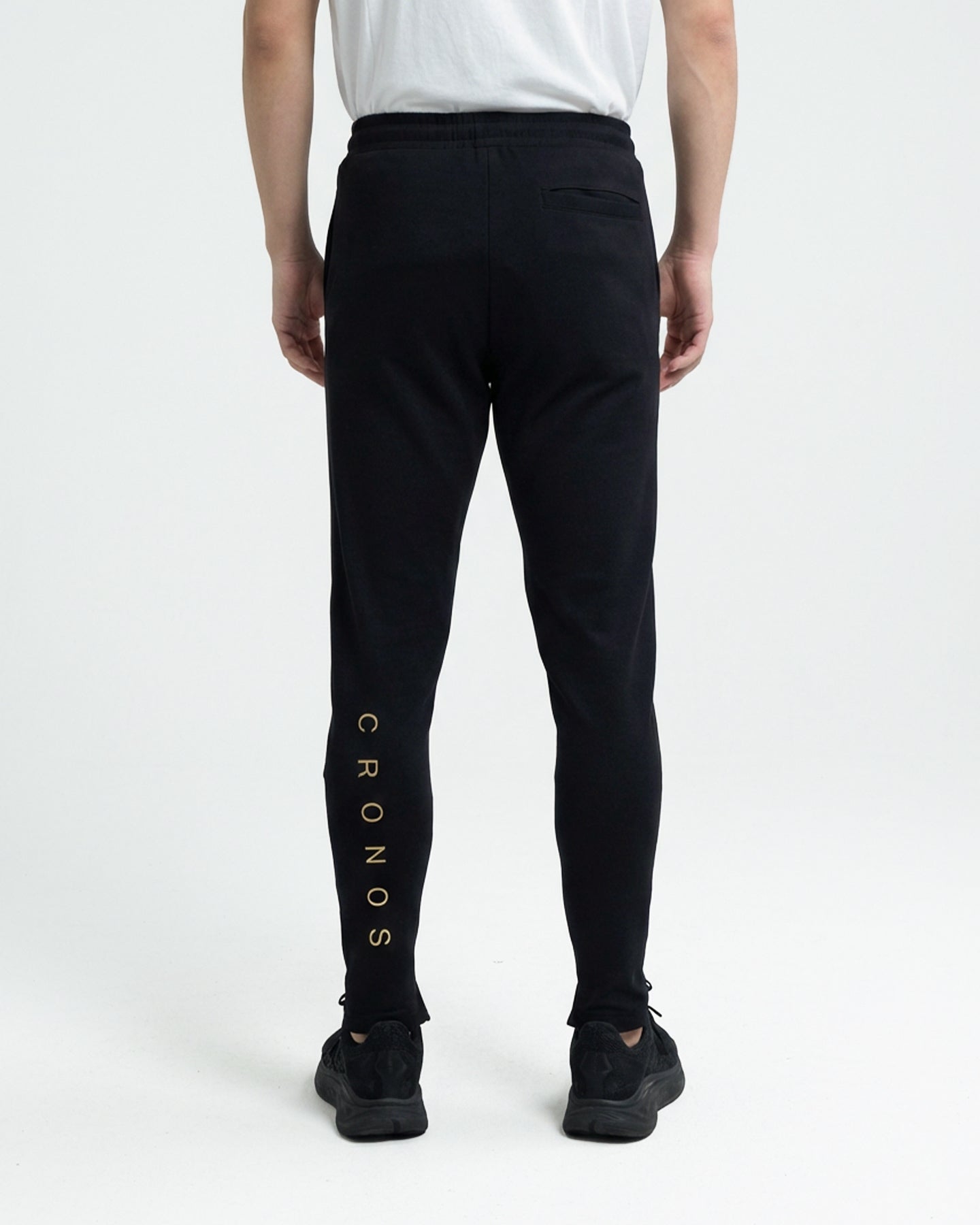 CRONOS HIGH-STRETCH SKINNY PANTS【BLACK×GOLD】