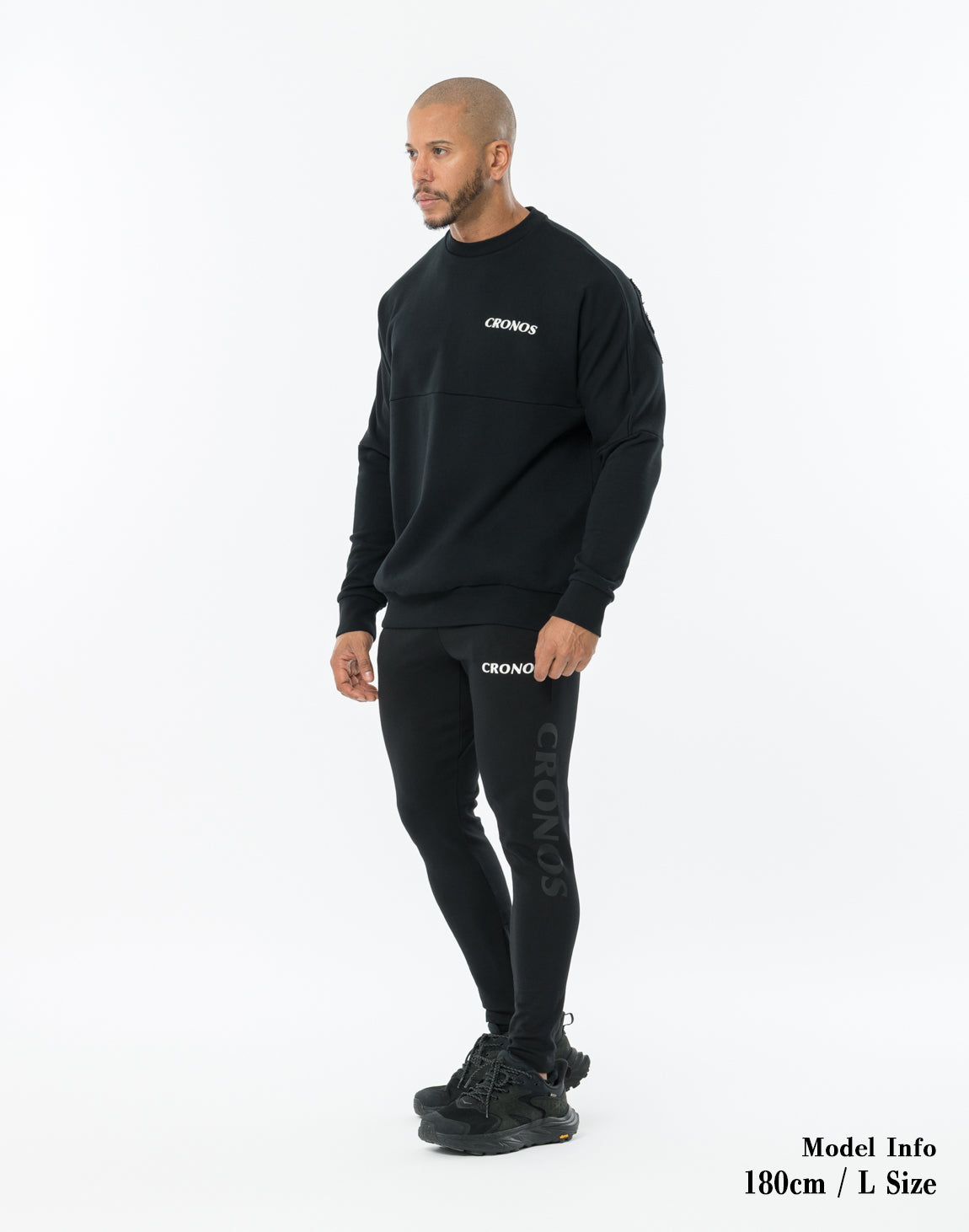 CRONOS PATCHWORK SWEAT【BLACK】