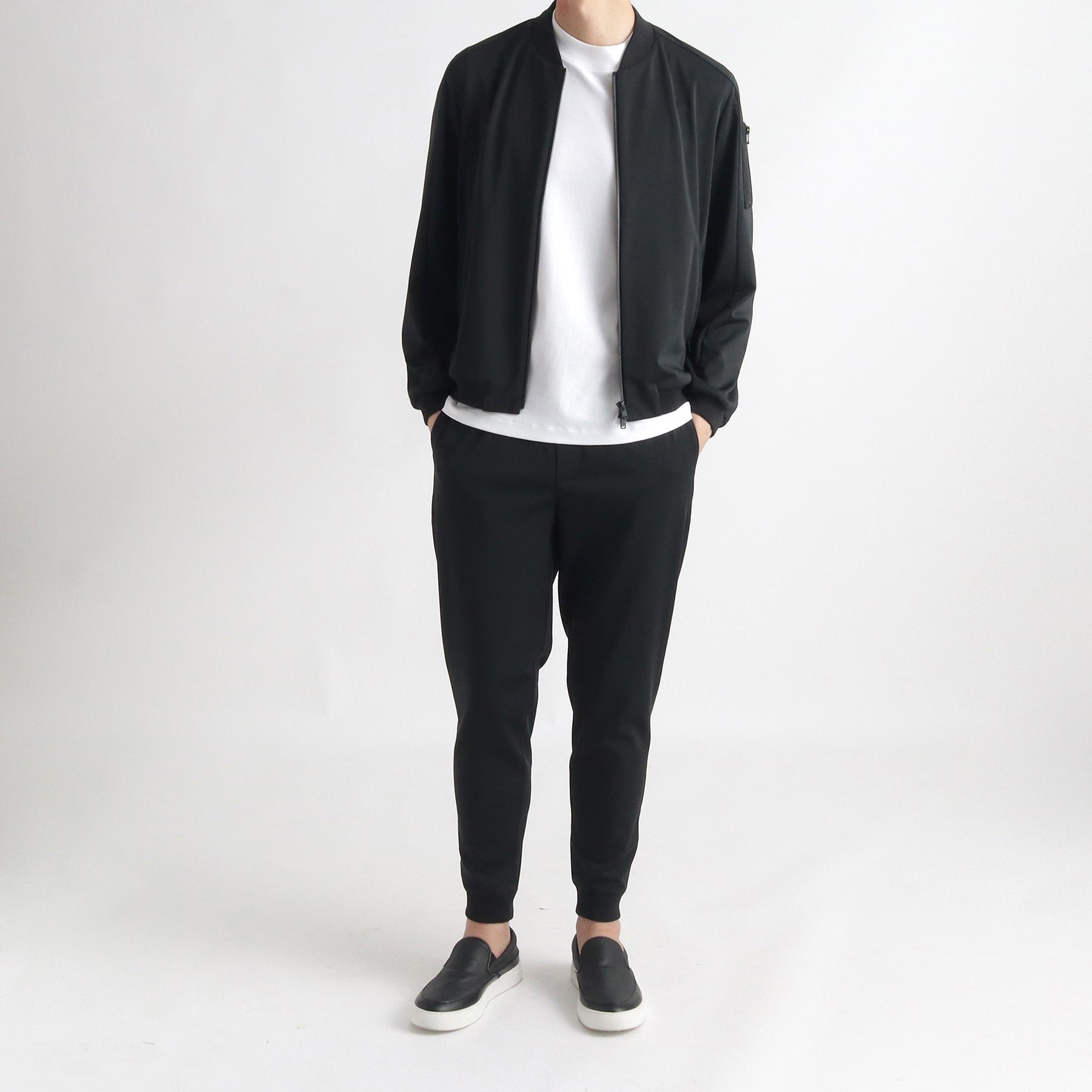 マットツイスト フライトジャケット ブラック | ＋CLOTHET ONLINE