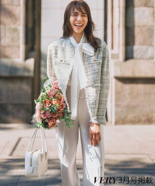 見上愛さん着用/新色追加/VERY掲載】ツイード ニット ジャケット / 23