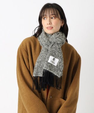 日本製】FURLA アルパカ混ヘリンボーンマフラー／幅50cm / MOONBAT