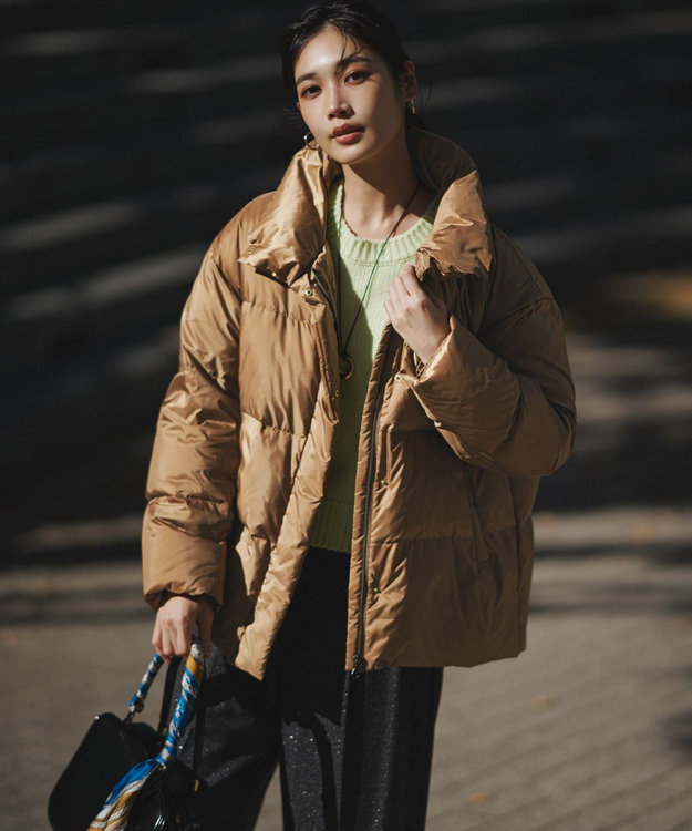 Oggi掲載】シレータフタ ハイネック ショート ダウンコート / 23区