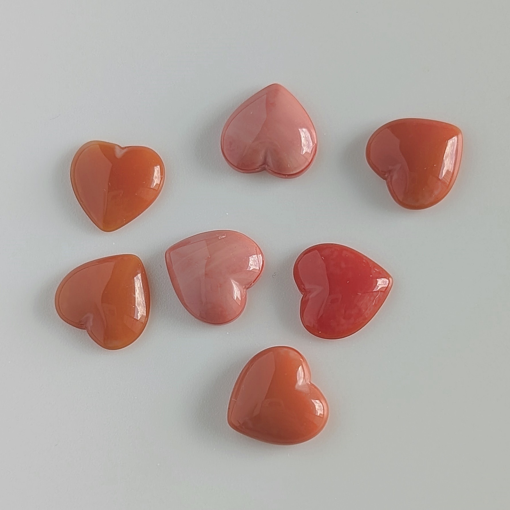 ジャパンヴィンテージガラス ハート型 10mm 20個 クラフト Ansan