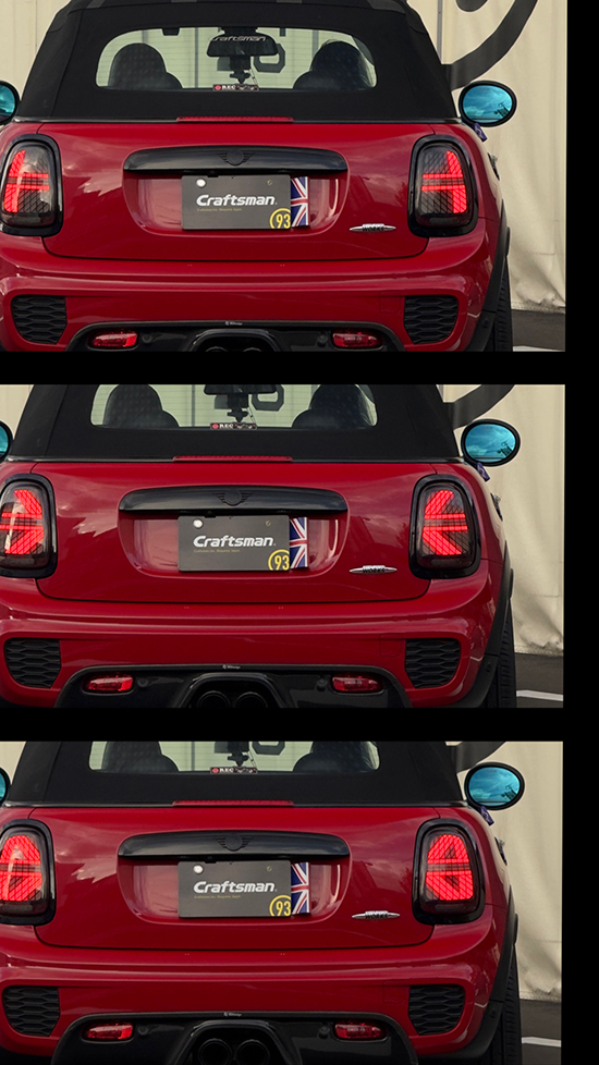 MINI F67 StyleシグネチャーLEDテールライト×チリレッドなMINI F57