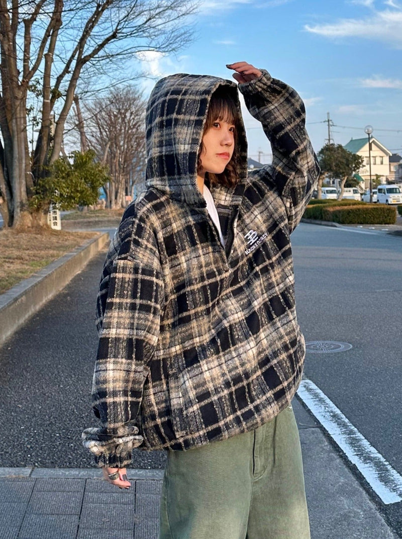 チェックハーフジップフーディー DPB70021 – CRAMMY