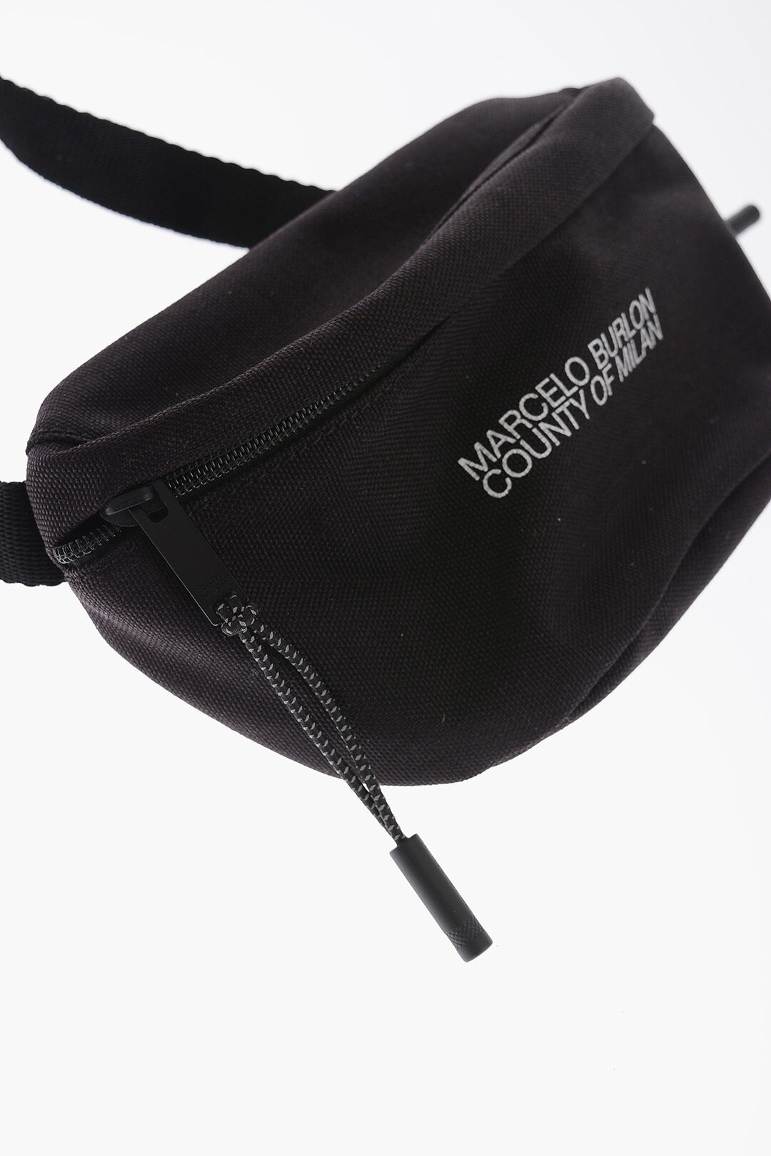 Marcelo Burlon Solid Color Bum Bag with Printed Contrasting Logo