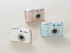 キヤノン、女性向けデザインの新ライン「PowerShot E1」