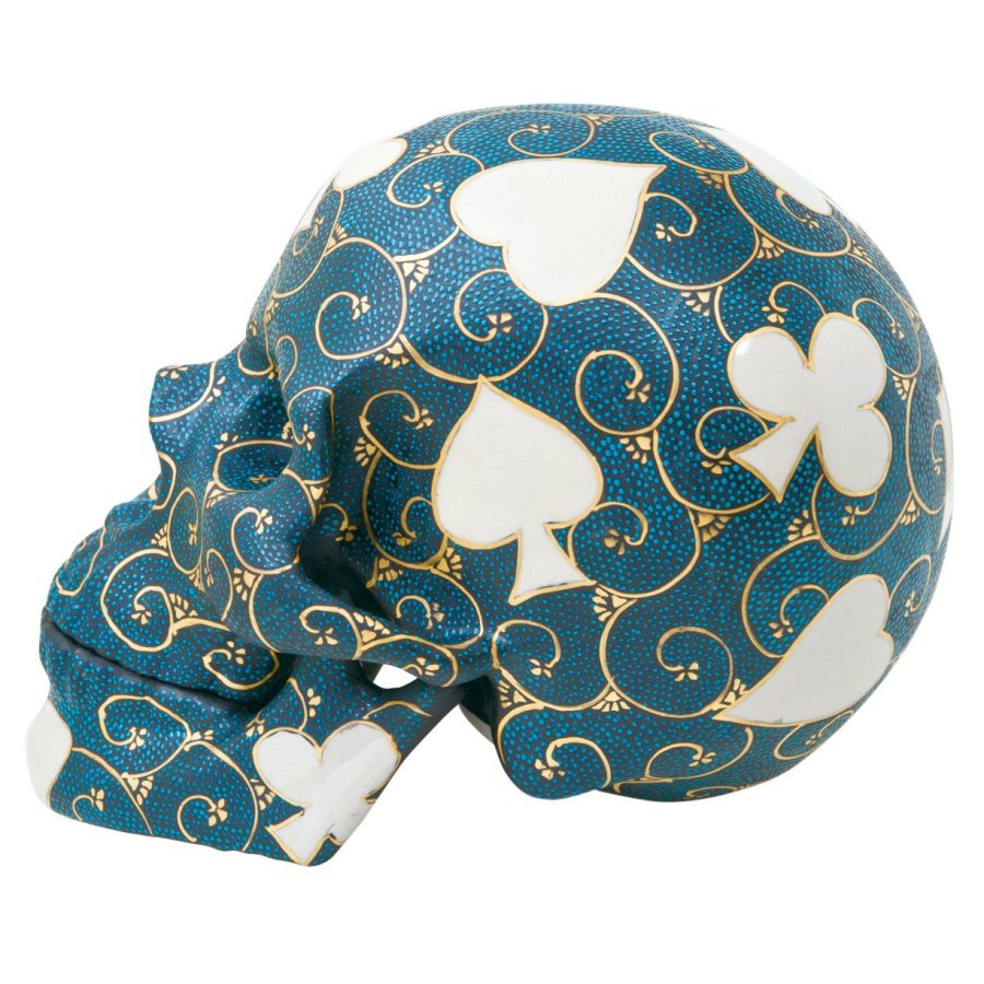 九谷焼SKULL～髑髏～ スカル大 青粒 - 九谷焼 髑髏 ～SKULL～ - 伝統