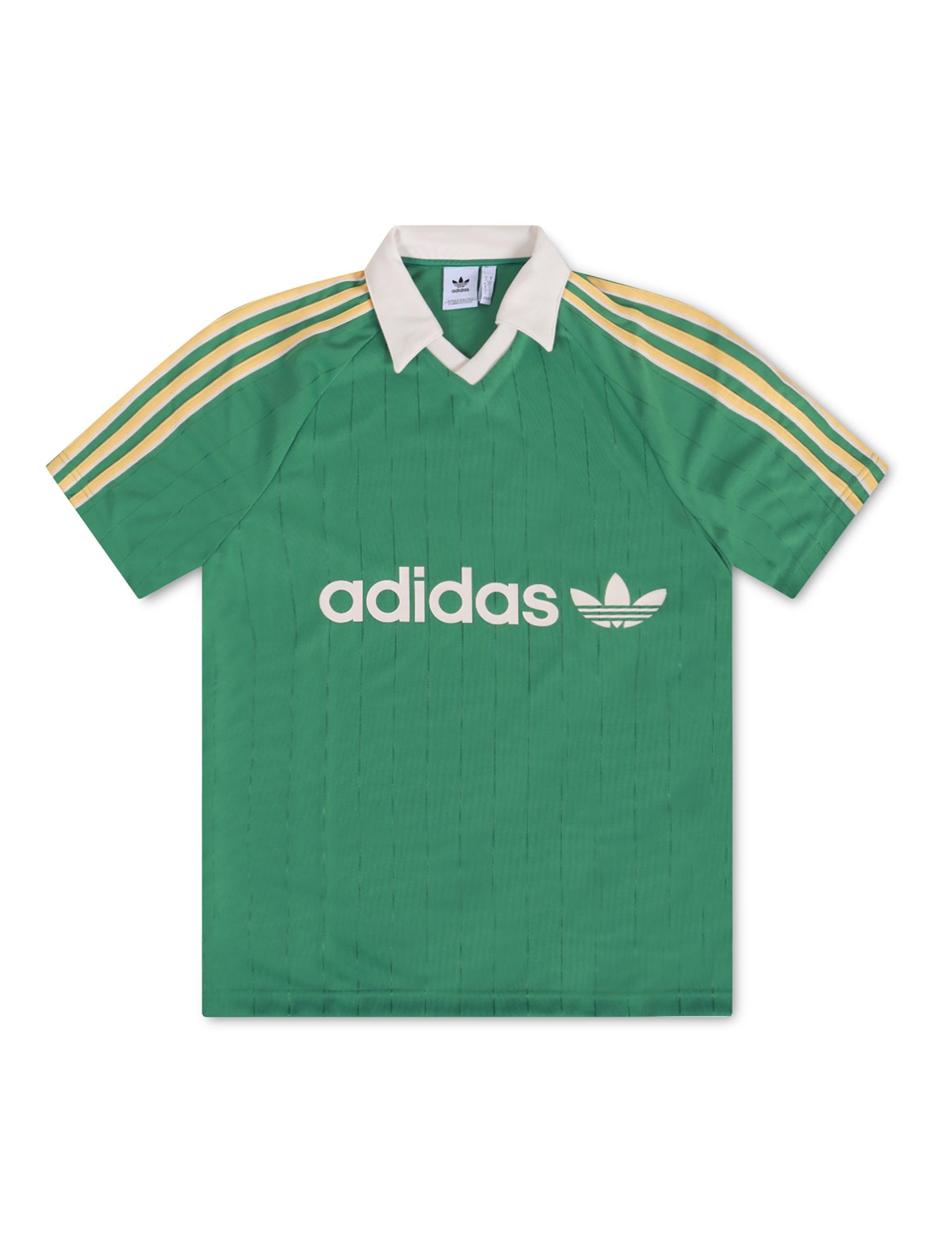 Shop the Adidas Mens Striped Jersey in Green – Denim Exchange