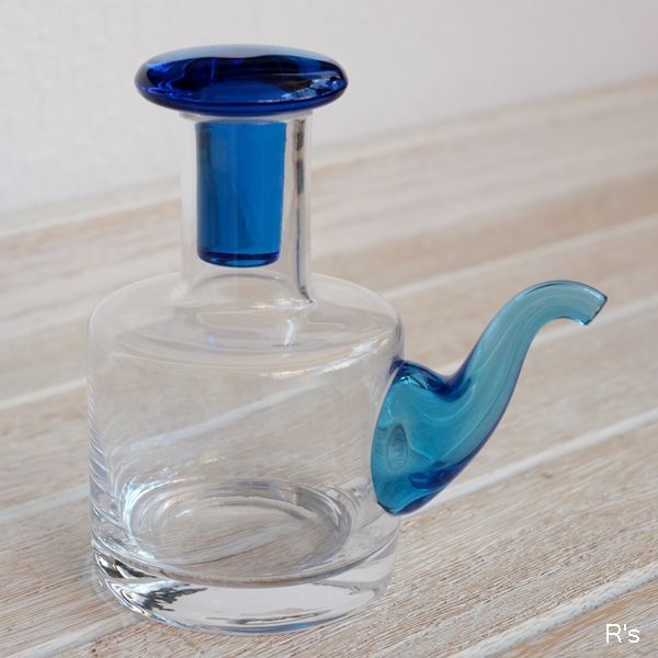 ノリタケクリスタル ガラス 醤油差し 液体調味料入れ 小 ブルー