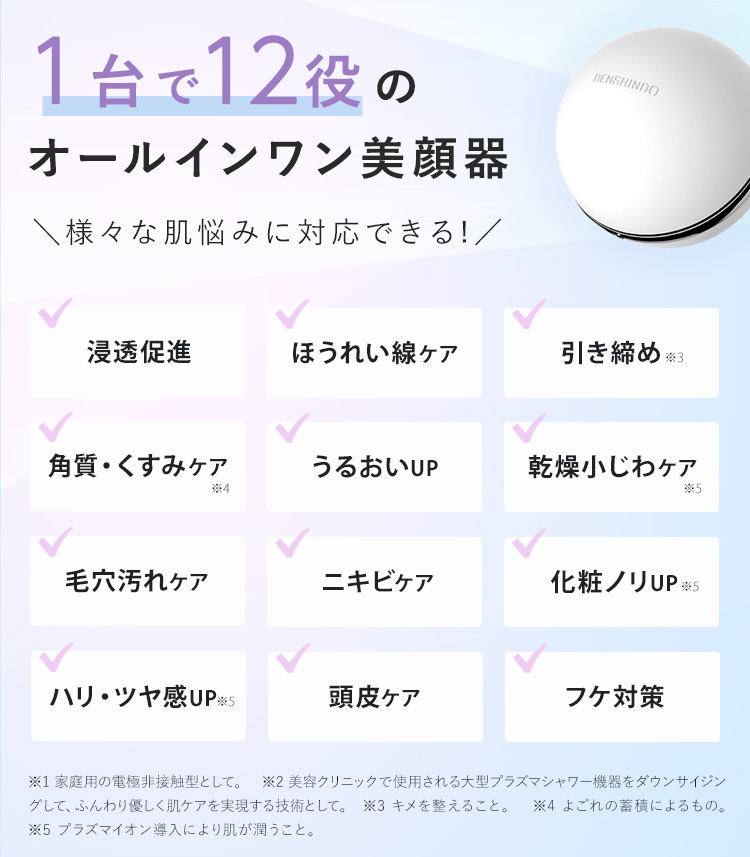 商品詳細 【ポーチ付き】プラズマエアーシャワー美顔器Un（アン）-UN01