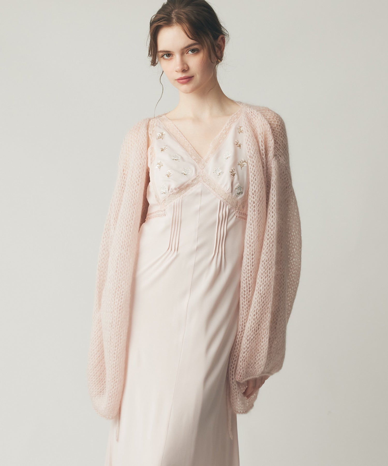 2wayキッドモヘヤシアーニット