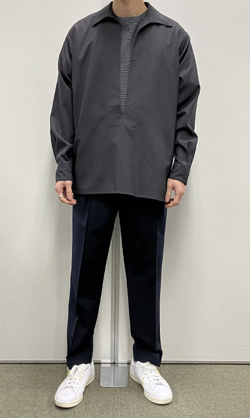 MARKAWARE｜サマーウールプルオーバーシャツ