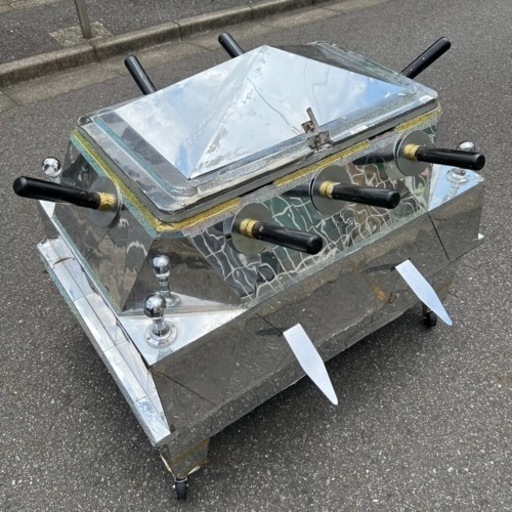 火縄銃玉入れ、早合 九曜紋金唐革押 家紋 江戸時代 ストア