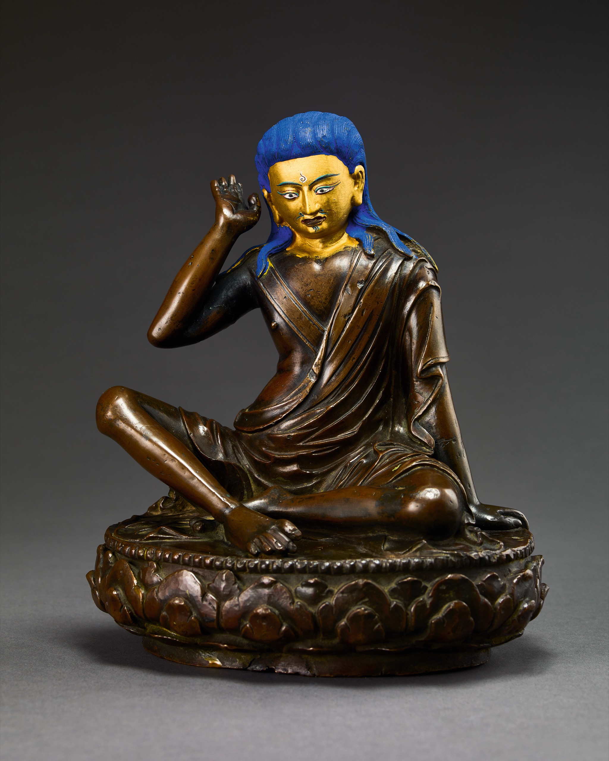 西藏18th合金銅密勒日巴｜2022秋拍- 帝圖拍賣- 領銜全台書畫文物類第一