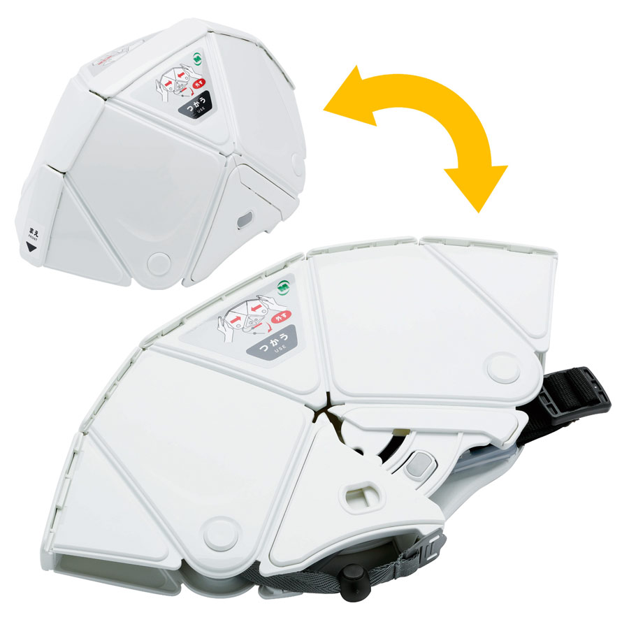 折りたたみ防災ヘルメット TSC－10 N Flatmet2 ホワイト