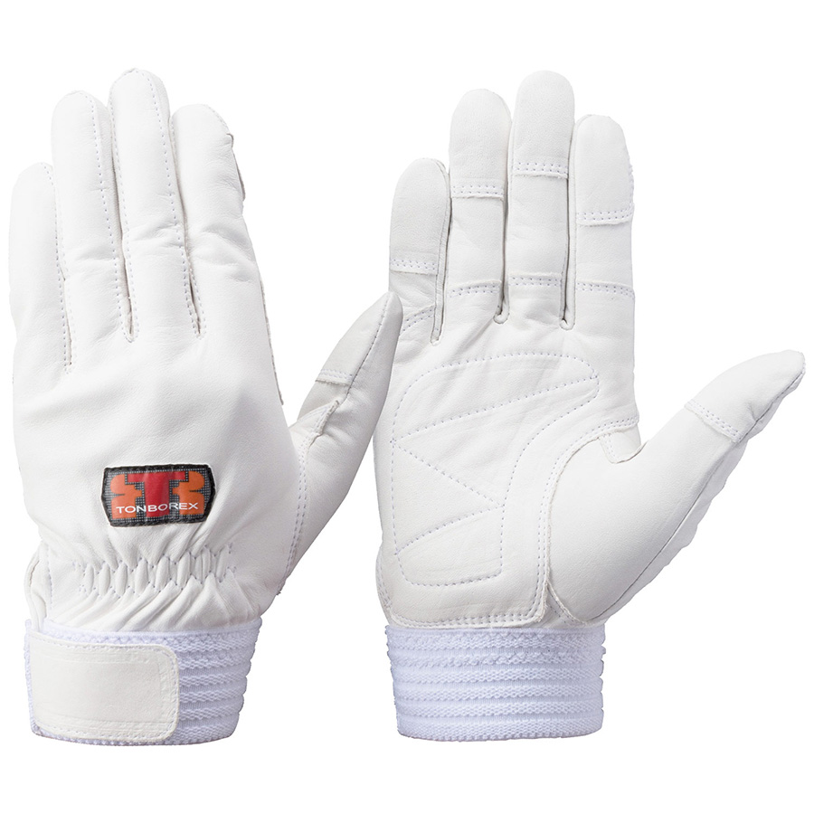 トンボレックス 牛革製手袋 CS－302W 中厚タイプ ホワイト SS