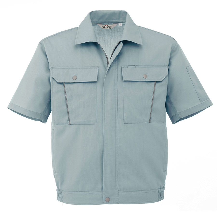 涼感半袖ブルゾン RC－S616 上 グリーン| 作業服・作業着