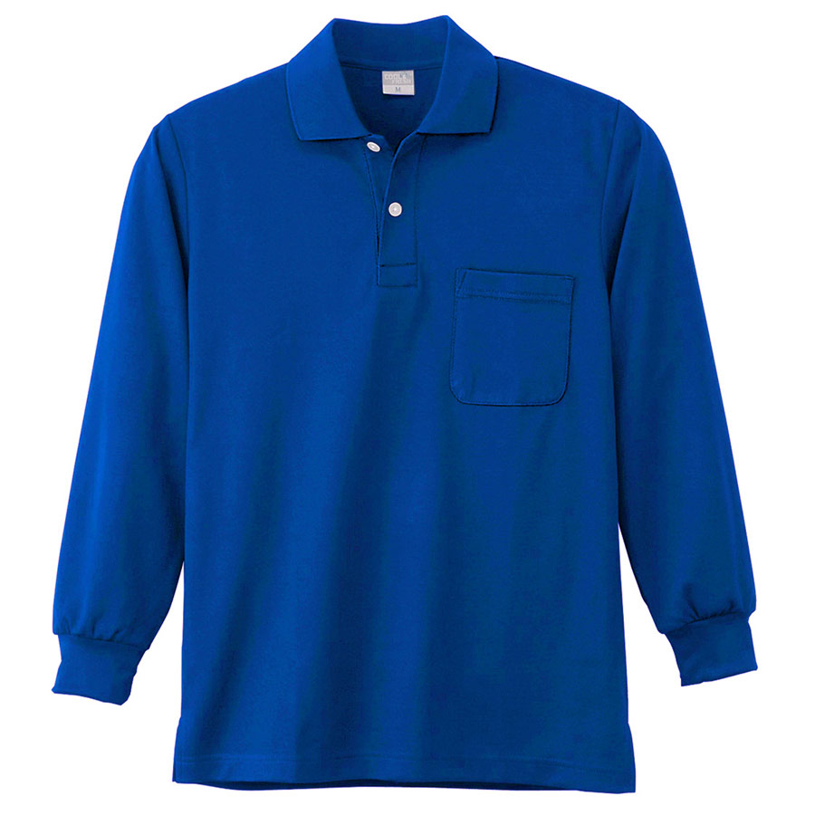 DRY 長袖ポロシャツ 9007 8 Rブルー 7L | 【ミドリ安全