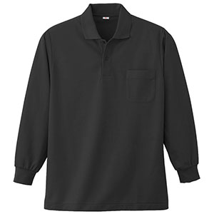 長袖ポロシャツ （胸ポケット付） K383 6 サックス| 作業服・作業