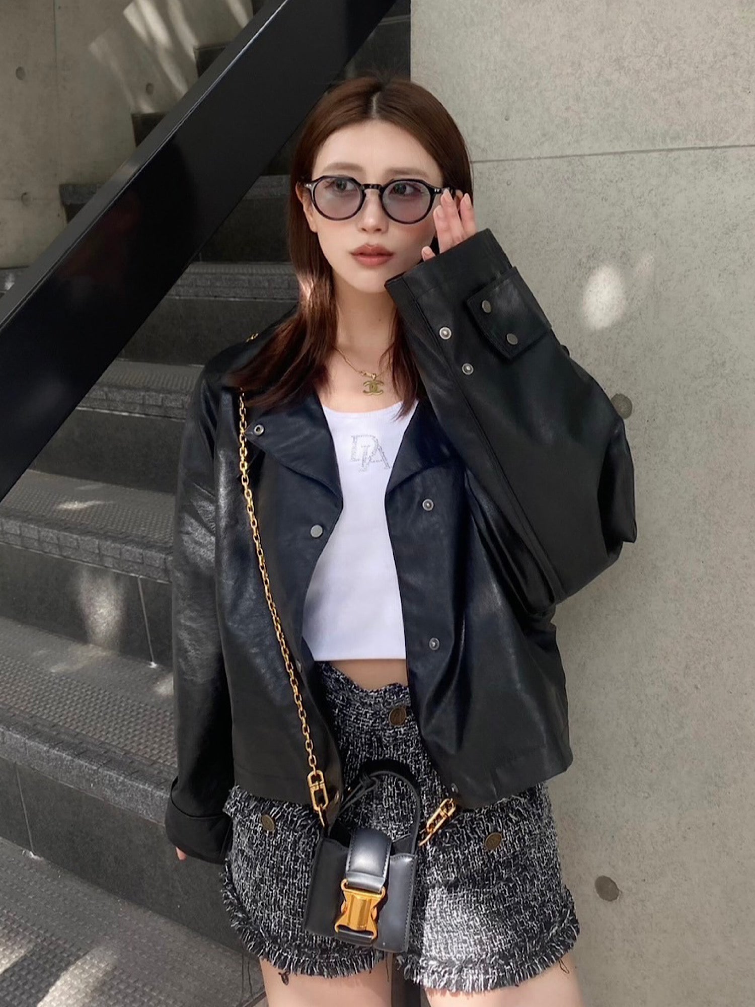 Eco leather cropped jacket | DIANTÉ (ディアンテ)公式通販サイト