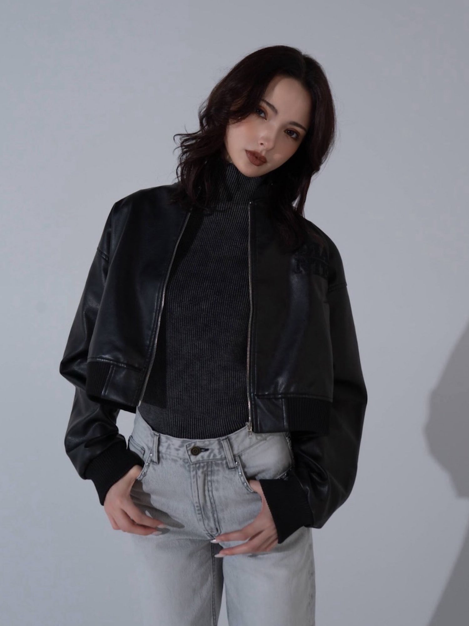 DD studs eco leather blouson | DIANTÉ (ディアンテ)公式通販サイト