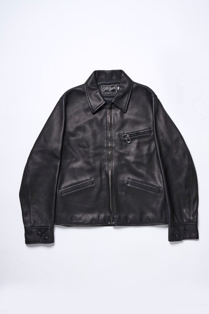 モーターサイクルジャケットの源流を感じるクラシックレザージャケット