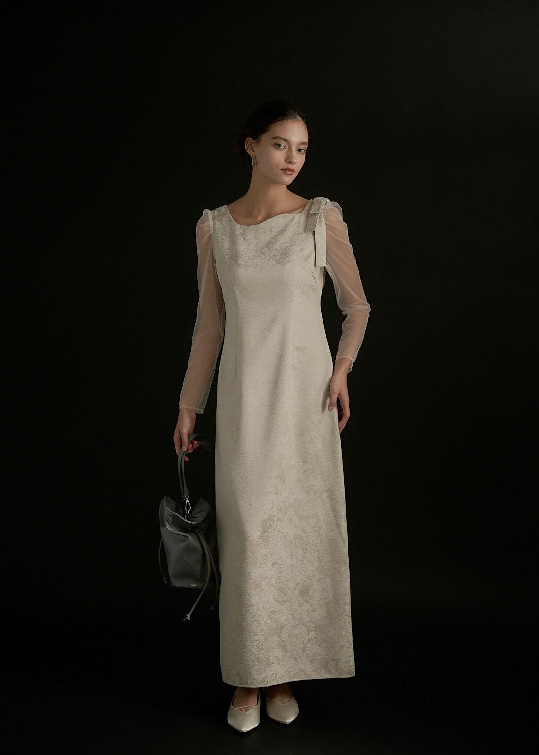 Shoulder ribbon jacquard dressのドレス|Dorry Doll / LE'RURE