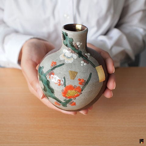dショッピング |九谷焼 酒器セット 紅白梅金箔 ( 退職祝い 定年 酒器