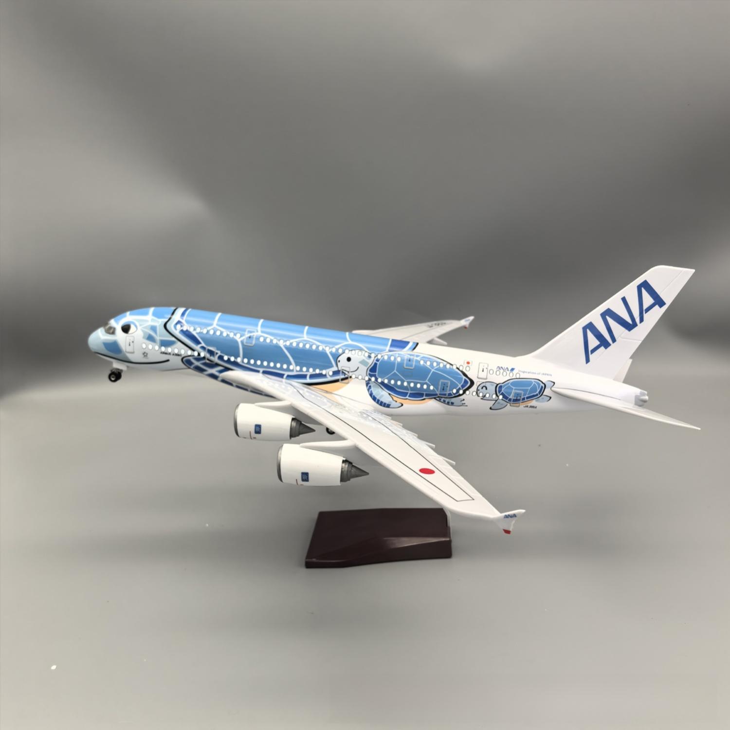 A380 ANA Japan BLUE TURTLE - SCALE 1/160 - 47CM - 18,5 IN