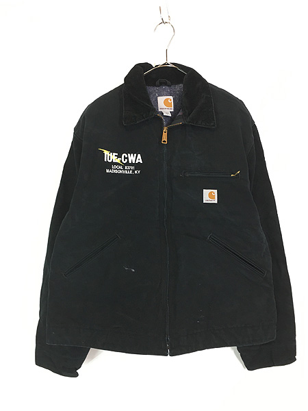 古着 90-00s USA製 Carhartt 裏地 ストライプ ブランケット ブラック