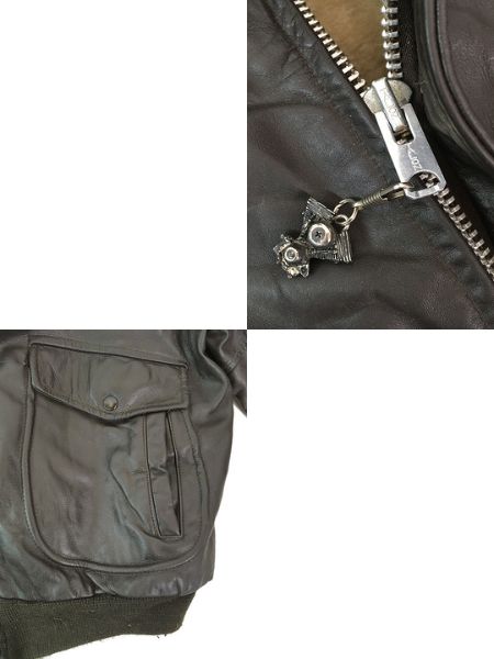 古着 70s JC Penney G-1タイプ ボア ライナー 本革 レザー フライト