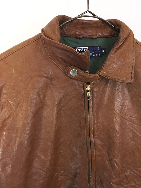 古着 90s Polo Ralph Lauren 本革 レザー スウィング トップ