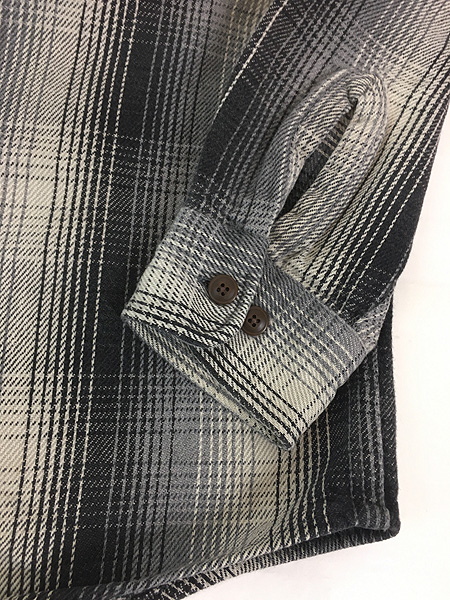 古着 00s St John's Bay ブラック オンブレ シャドー チェック ヘビー