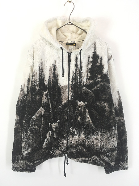 レディース 古着 90s USA製 Renegade club 熊 アニマル 森林 デザイン