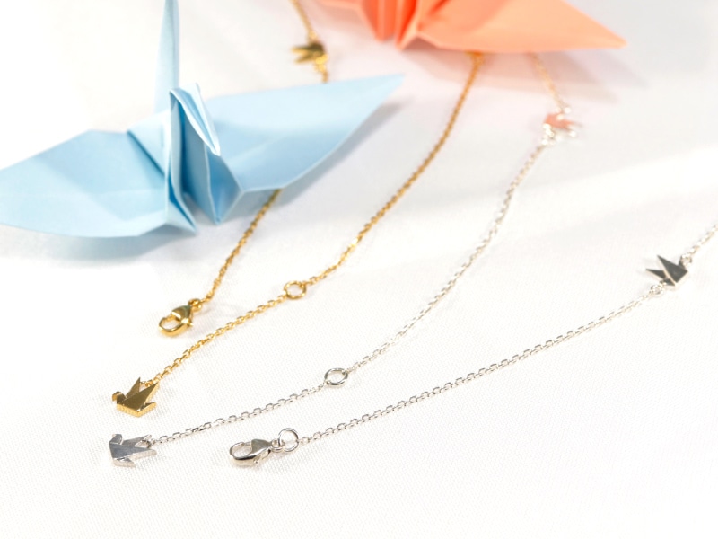 一点限り沖縄ター滝財を手に入れ成功の鶴オルゴネックレス オリヅル>折鶴 | ネックレス | NM-004 | 【公式】5108/コトバ | 言葉を