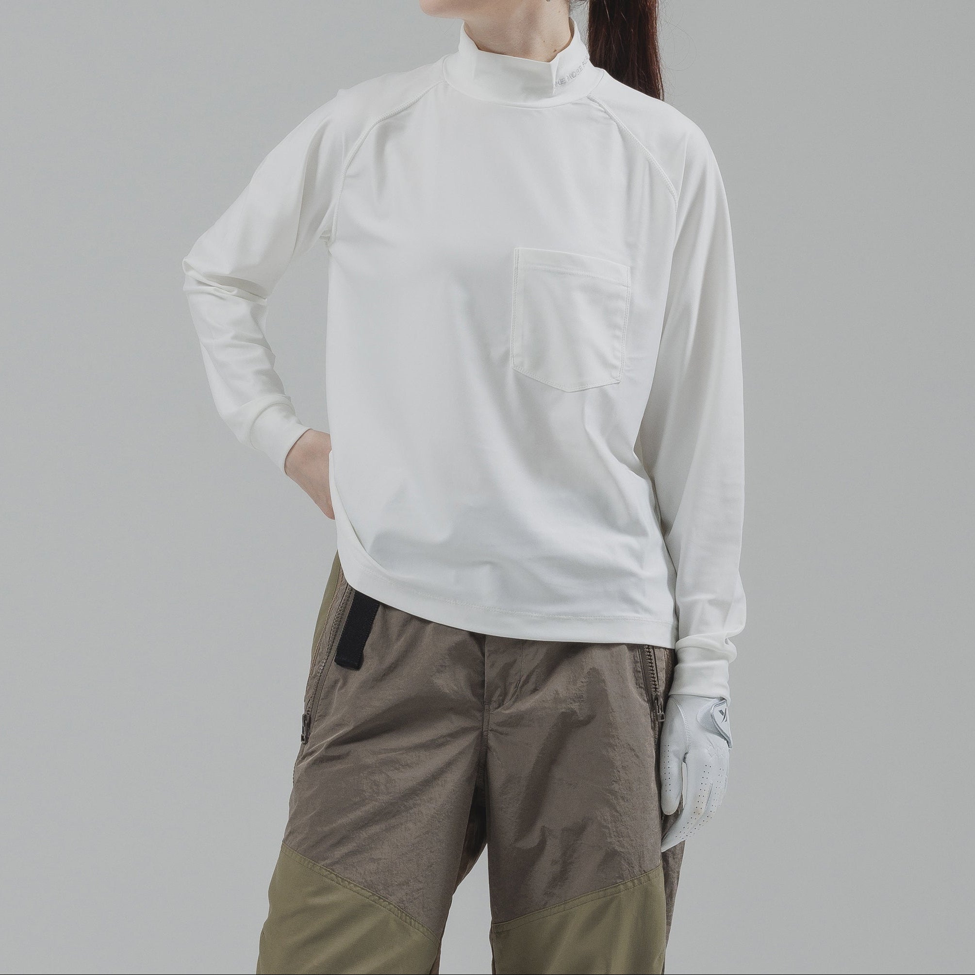 ストレッチモックネックシャツ / Stretch mock neck shirt | ECROF