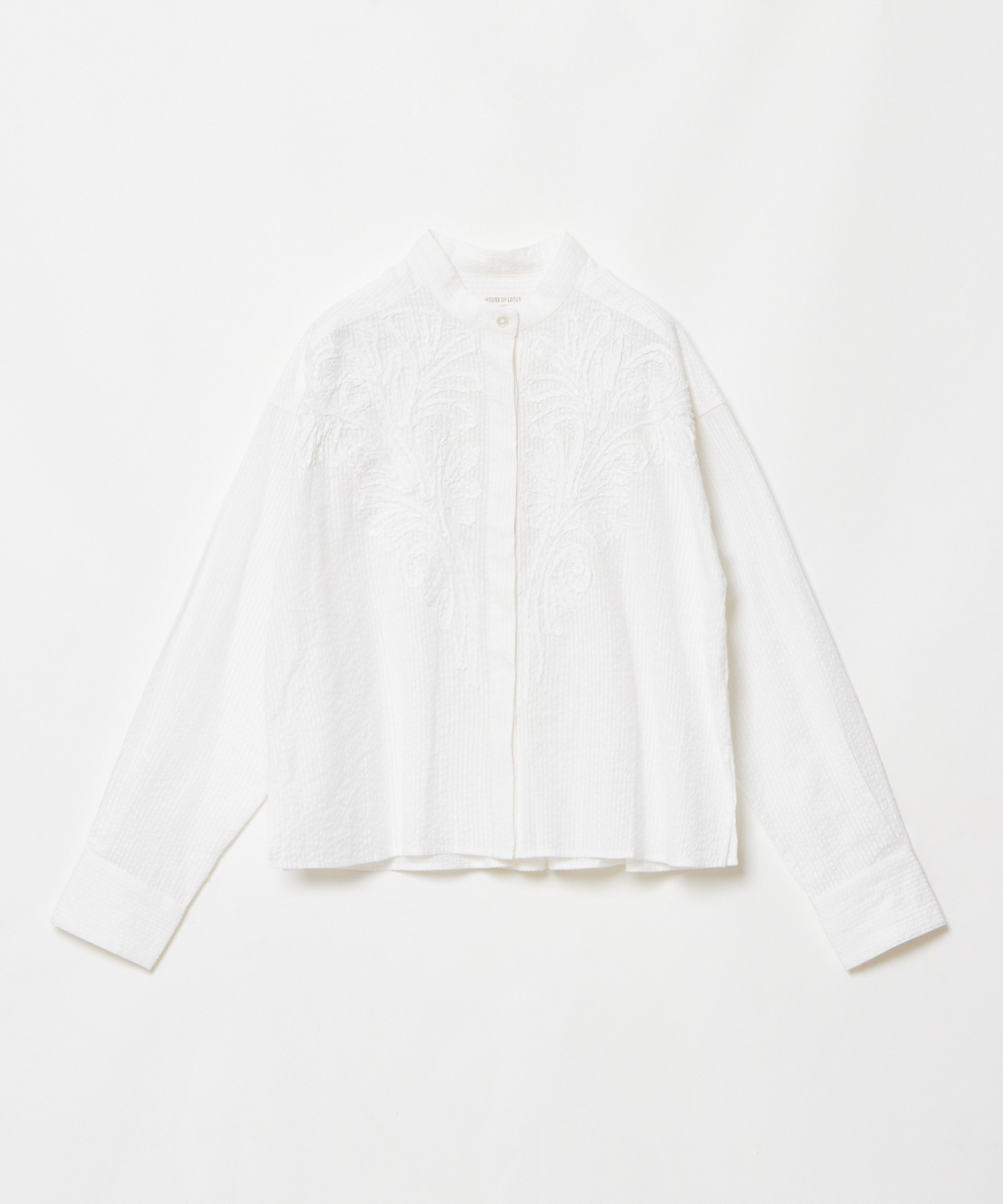 エンブロイダリーサッカーシャツ ｜ハウス オブ ロータス＜HOUSE OF