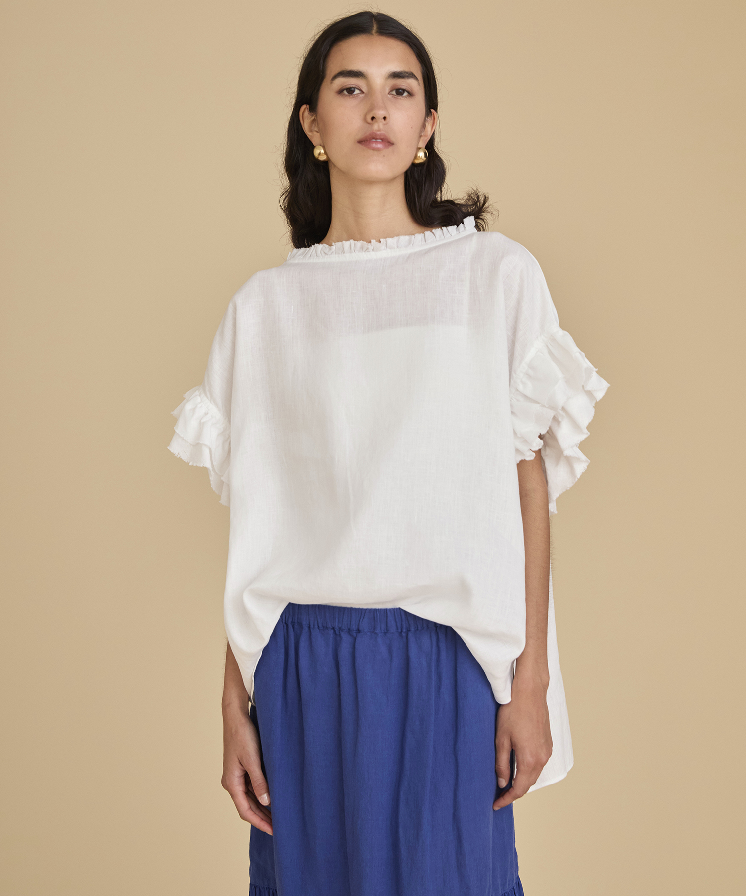 リネンフリルブラウス ｜ハウス オブ ロータス＜HOUSE OF LOTUS＞公式