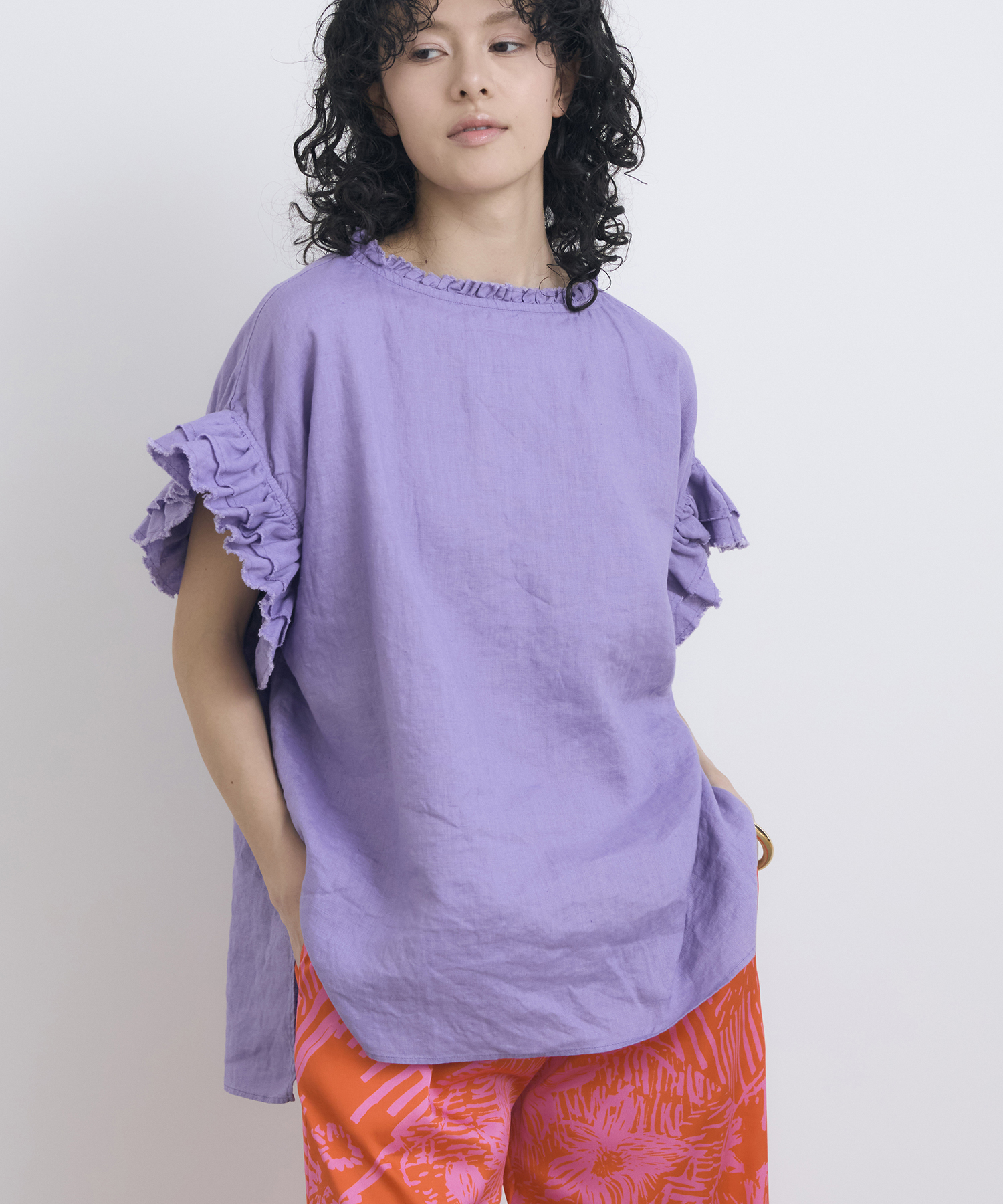 リネンフリルブラウス ｜ハウス オブ ロータス＜HOUSE OF LOTUS＞公式