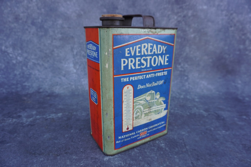 Eveready Prestone Anti-Freeze Can circa 1929 A3109 – Early