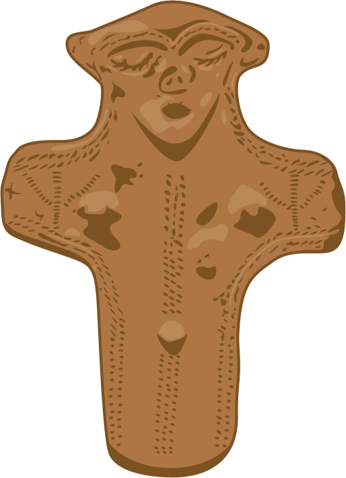 まつ毛の長い美女な板状土偶のイラスト | コピペOK！無料イラスト素材