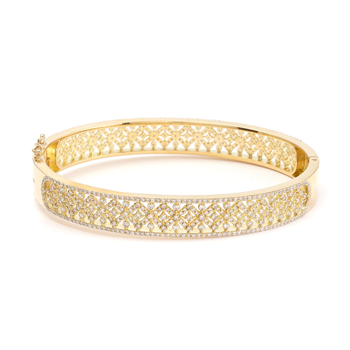 K18イエローゴールド ダイヤモンド バングル J385644 | ユキザキ