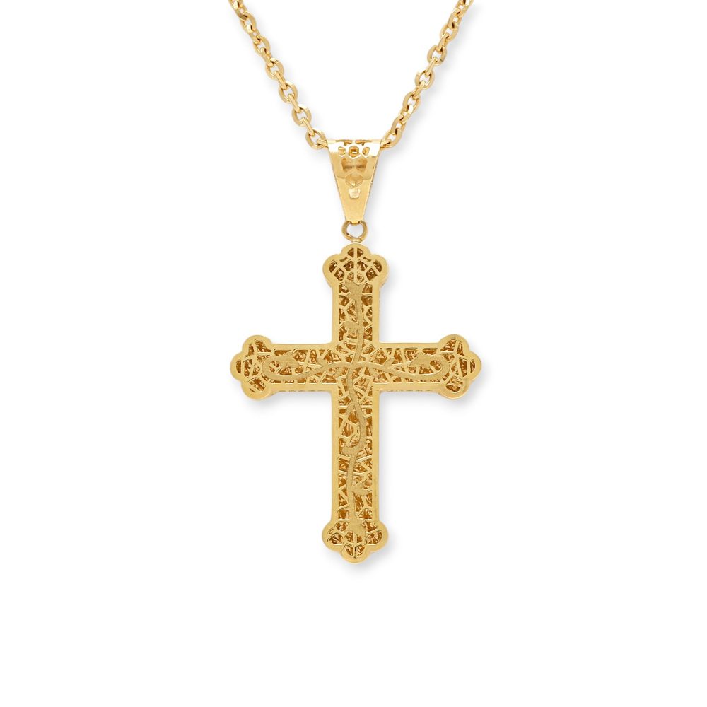 K18イエローゴールド クロス ネックレス J357068 | ユキザキセレクト