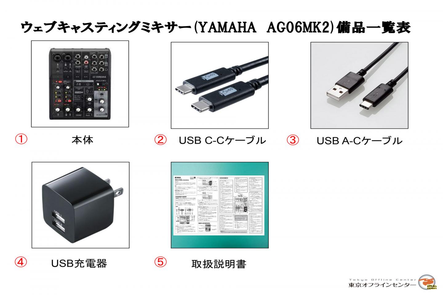 YAMAHA AG06MK2(6chウェブキャスティングミキサー)｜撮影機材レンタル