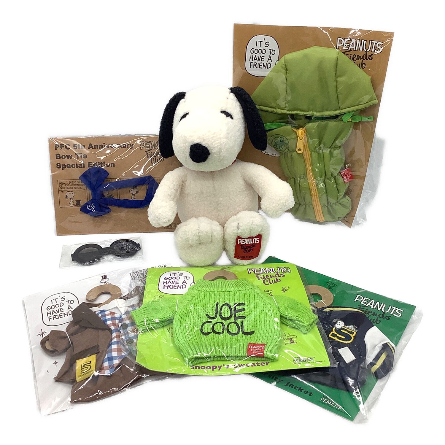 PEANUTS FRIENDS CLUB きせかえスヌーピー ぬいぐるみ+衣装セット 公式