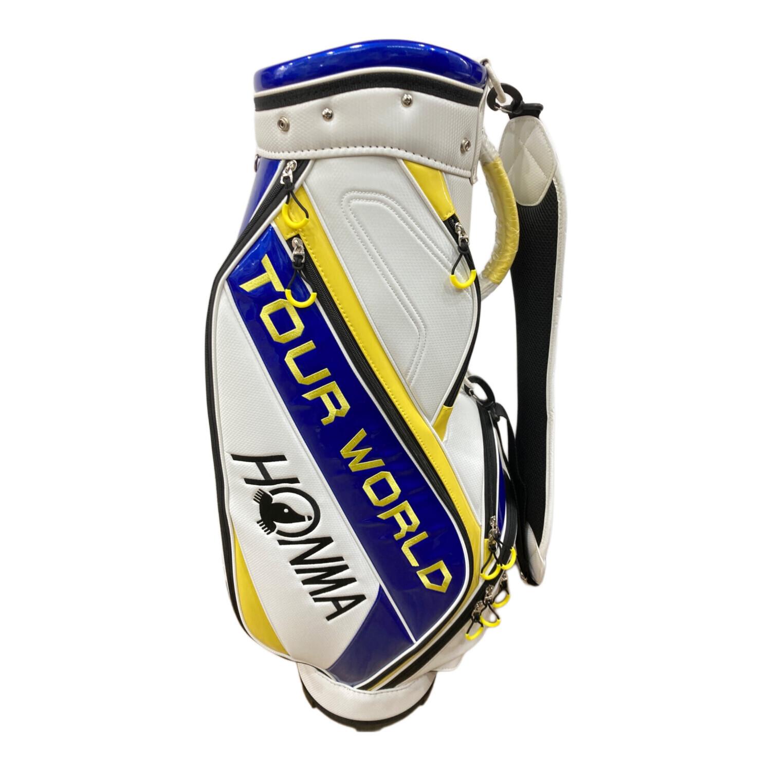 HONMA (ホンマ) キャディバッグ ホワイト×イエロー TOUR WORLD