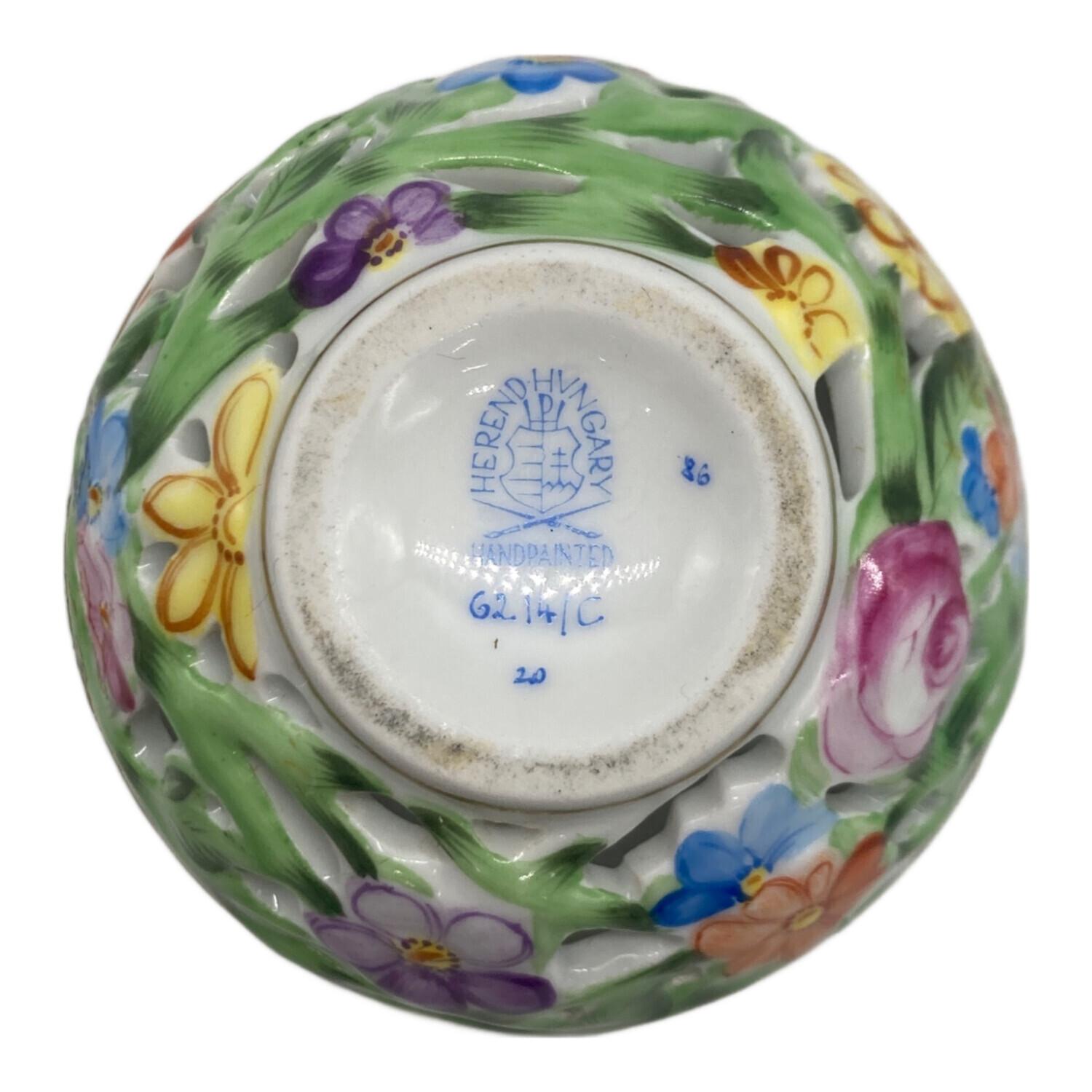 Herend (ヘレンド) 透かしボンボン入れ ボンボニエール ファンタジー